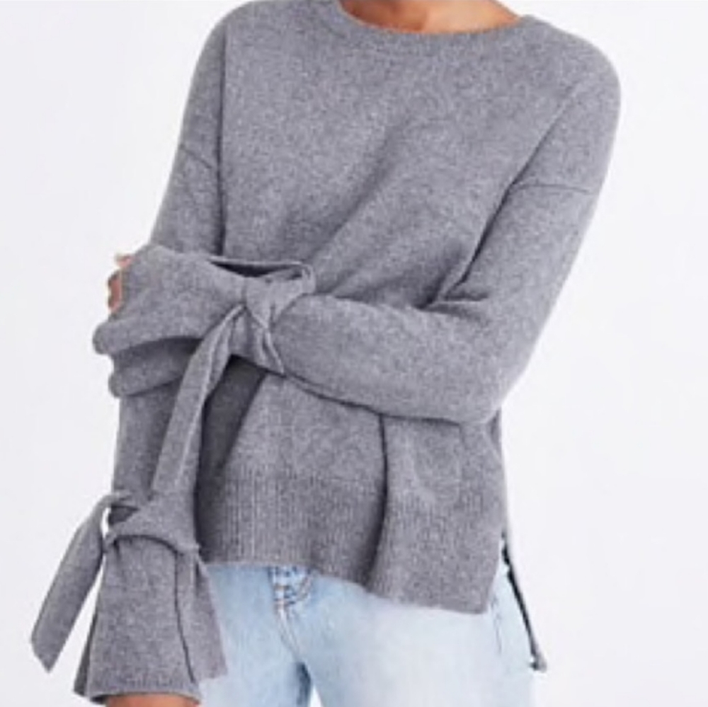 NWT Madewell Tie Sleeve Sweater
